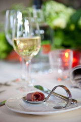 Small duck filet appetizer