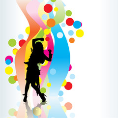 bright colours dancing girl