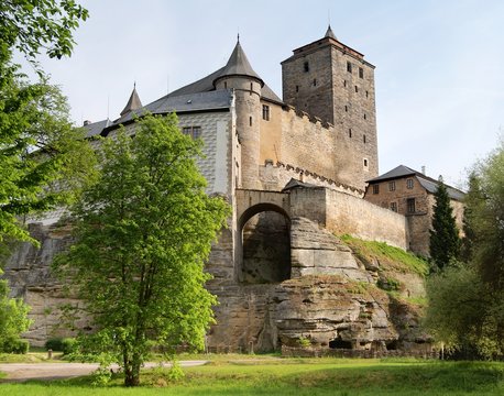 view of kost castle - gothic castle in bohemia - Czech republic