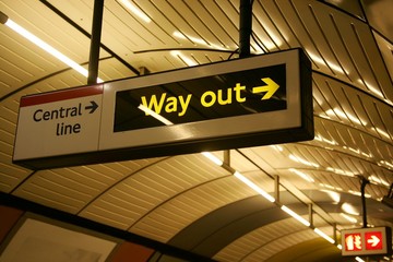 sortie de metro londonien