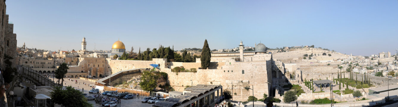 Jerusalem Western Wall panorama