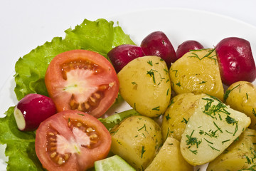 boiled potatoes