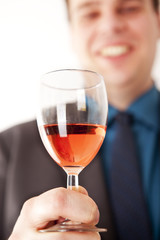 drinking wine