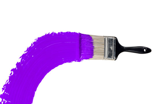 Brush With Purple Paint