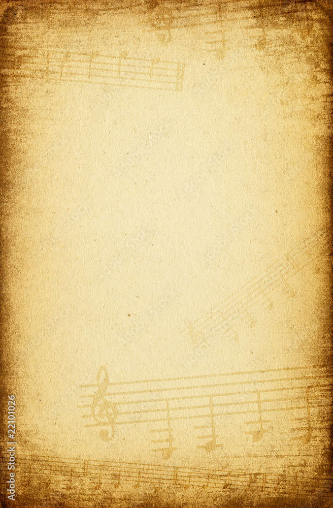 Wall mural Vintage music paper background.