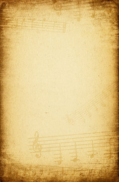 Vintage music paper background.