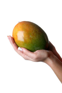 Woman Holding a Mango. Model Released