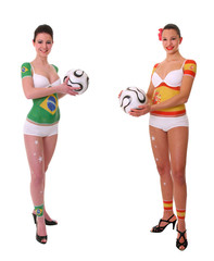 WM 2010 Spiel Brasilien - Spanien