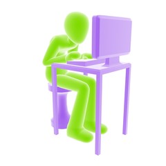 Fototapeta premium deskwork_green