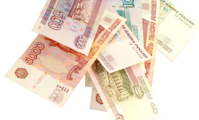 russian money on white