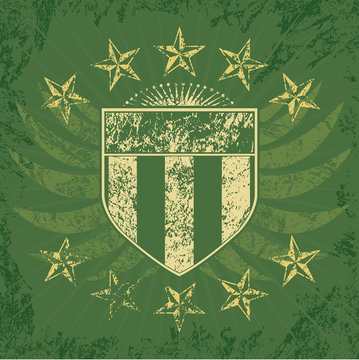 Green Grunge Shield