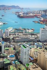 Fototapeta na wymiar Harbor/ Cargo / Aerial View / Asia