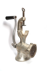 Old manual meat grinder