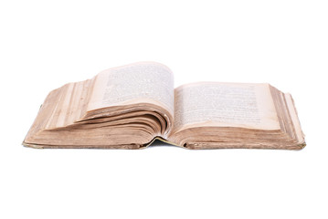 Open old book