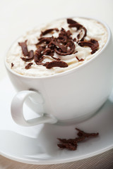 cup of coffee with chocolate