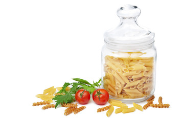 raw pasta isolated