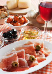 Prosciuto served as appetizer