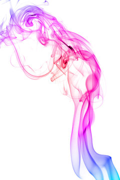 abstract colorful smoke isolated