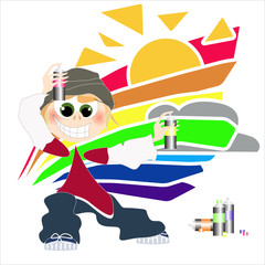 teenage girl and graffiti picture