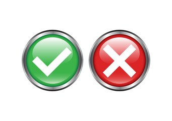 Tick & Cross Buttons