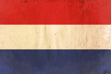 flag of holland - old and worn paper style