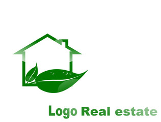 logo vert écologique pour le secteur immobilier