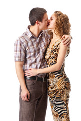 Young couple kissing