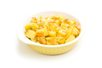 Bowl of braised potatoes
