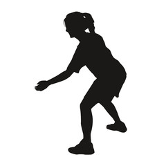 Silhouette joueuse de basket