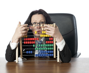femme boulier comptabilité