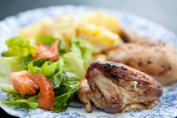 Poulet salade