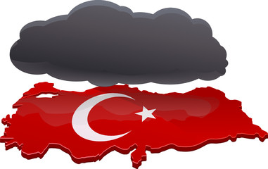 La Turquie sous un nuage noir (détouré)