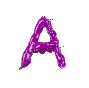 Pink Oil Alphabet - Letter A