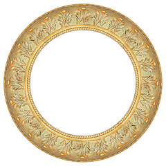 Oval gold picture frame