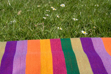 Rainbow picnic rug