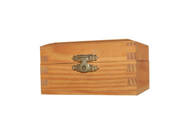 Wooden Box Isolated on White