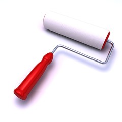 paint roller isolated on white background