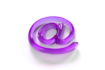 Arobase 3D Verre violet