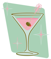 Retro Martini Glass