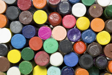 background of colored pencils