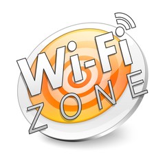 orange 3d wifi icon
