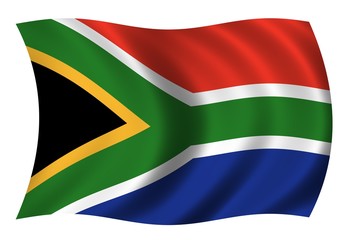 Grosse wehende Fahne Südafrika