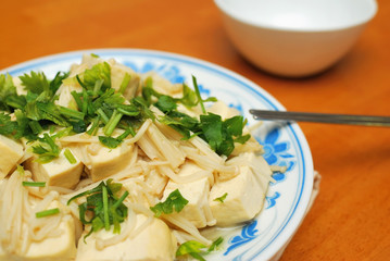Chinese vegetarian bean curd cuisine