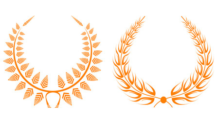 Set of laurel wreaths