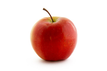 red apple on a white background