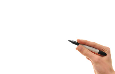 Hand Pen and Blank Copyspace