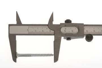 Slide caliper with screw