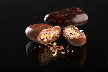 almonds in the chocolate.