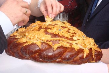 Traditition of Ukrein,weding pie.