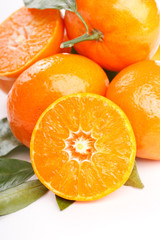 fresh mandarin fruits.